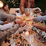Friends Toasting at Iqaluit Group Dinner Event