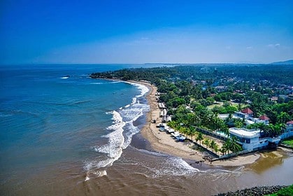 Aerial view of Oak Bay coastline in British Columbia