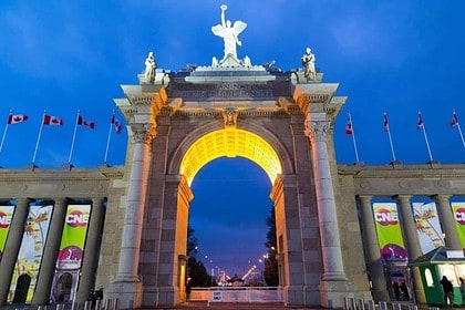 Illuminated entrance of the Canadian National Exhibition, Toronto.