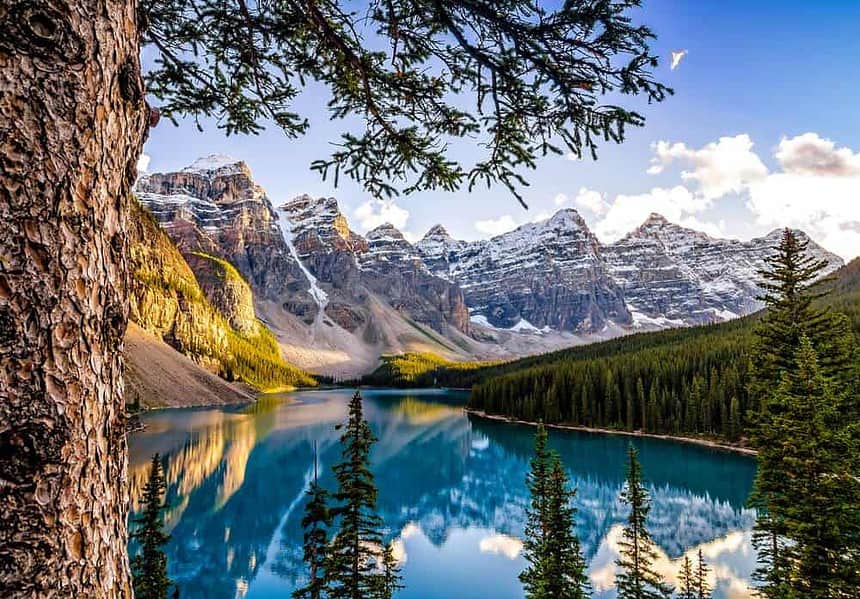 Scenic Moraine Lake in Banff National Park, Canada
