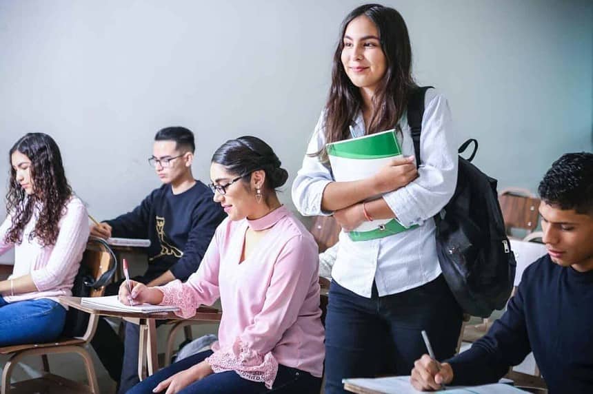 Diverse students engaged in a Vancouver high school classroom.