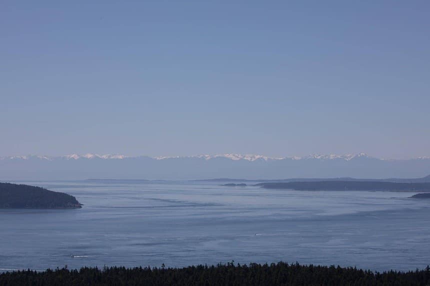 Peaceful ocean view from Poets Cove, Pender Island, BC.