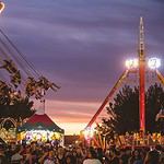Evening View of Carnival Rides in Canada