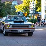 Vintage car on Montreal street, rental service.