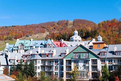 Autumn colors at Mont Tremblant resort village