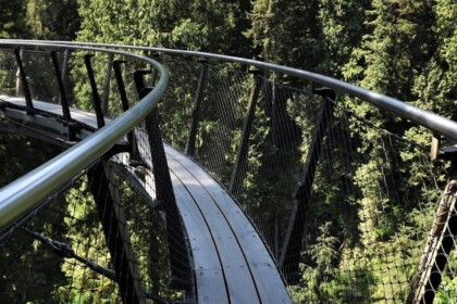 Scenic view of Capilano Suspension Bridge in Vancouver.