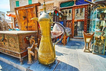 Antique shop display at Souq Waqif, Doha