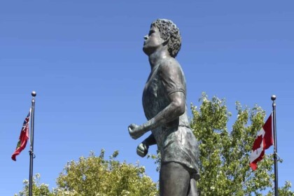 Terry Fox Memorial Statue in Thunder Bay, Canada