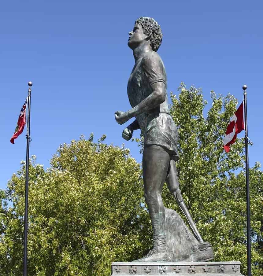 Terry Fox Memorial Statue in Thunder Bay, Canada