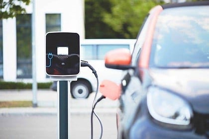 Electric Vehicle at Charging Station in Halifax