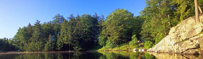 Peaceful Oastler Lake at Ontario Parks, Canada.