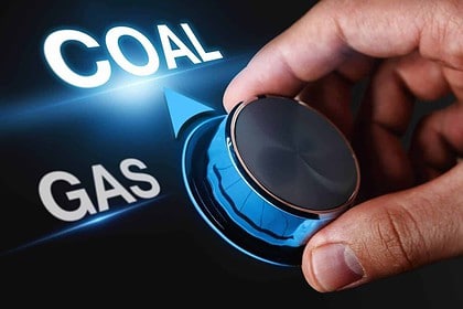 Switching from gas to coal heating concept.