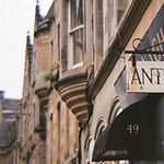 Vintage Ottawa antique shop storefront with sign.