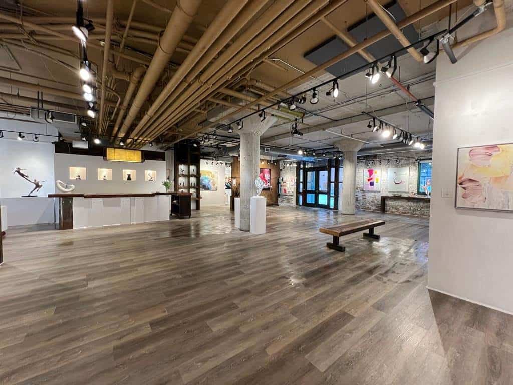 art gallery interior exhibit space