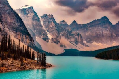 Scenic Moraine Lake in Banff National Park, Alberta