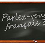 French language question Do you speak French? on chalkboard