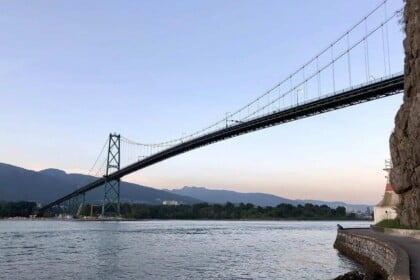 Scenic Vancouver Bridge at Sunset