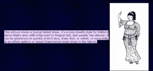 Traditional Baladi Dance Costume Illustration