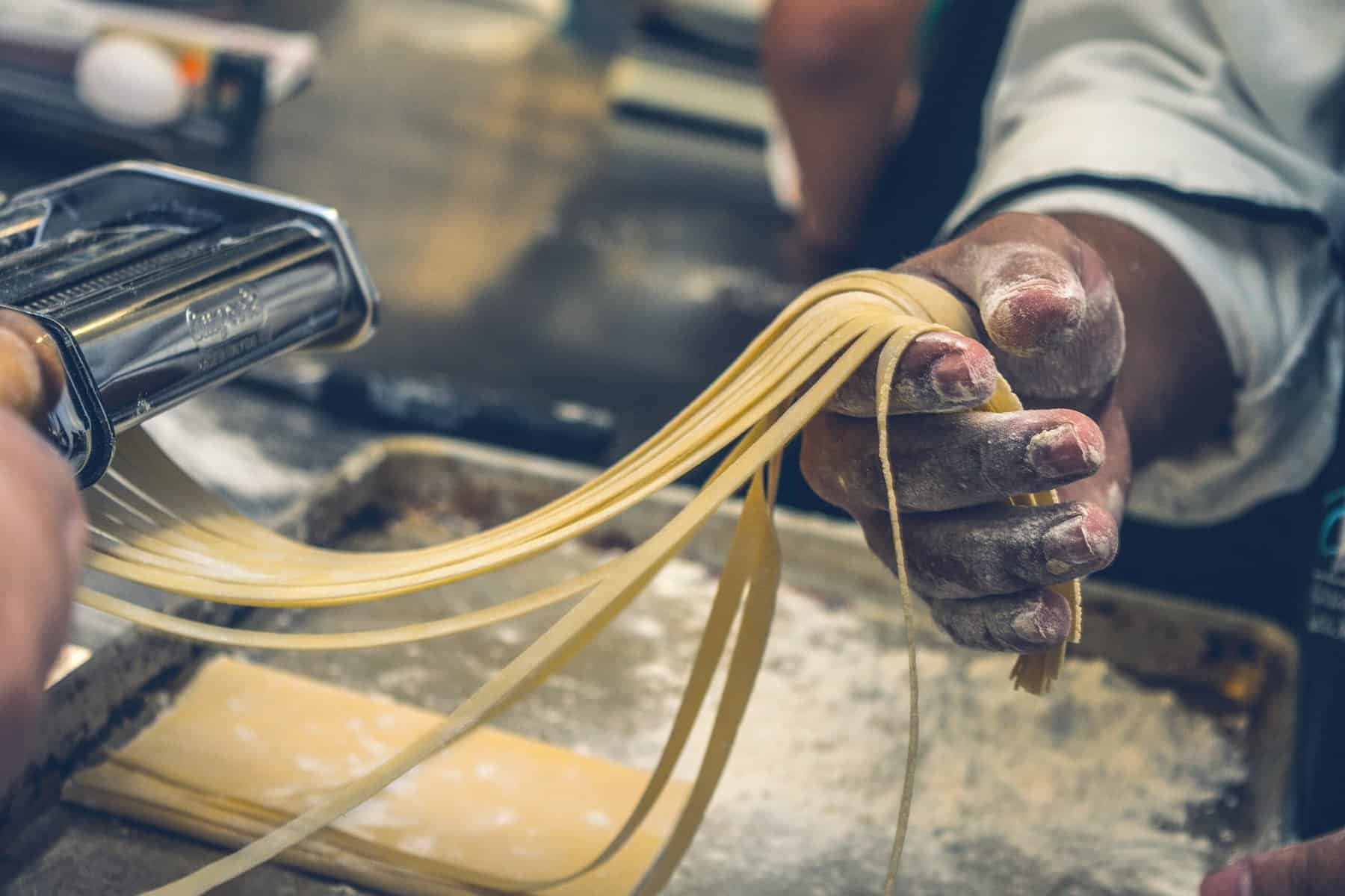Making noodles from a spiralizer