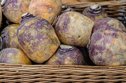 rutabagas in a basket