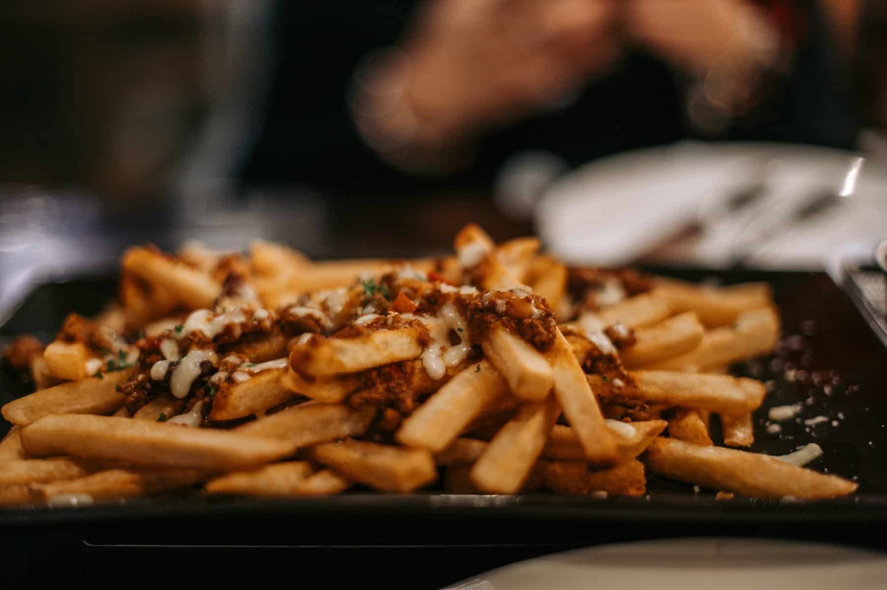 a plate of fries