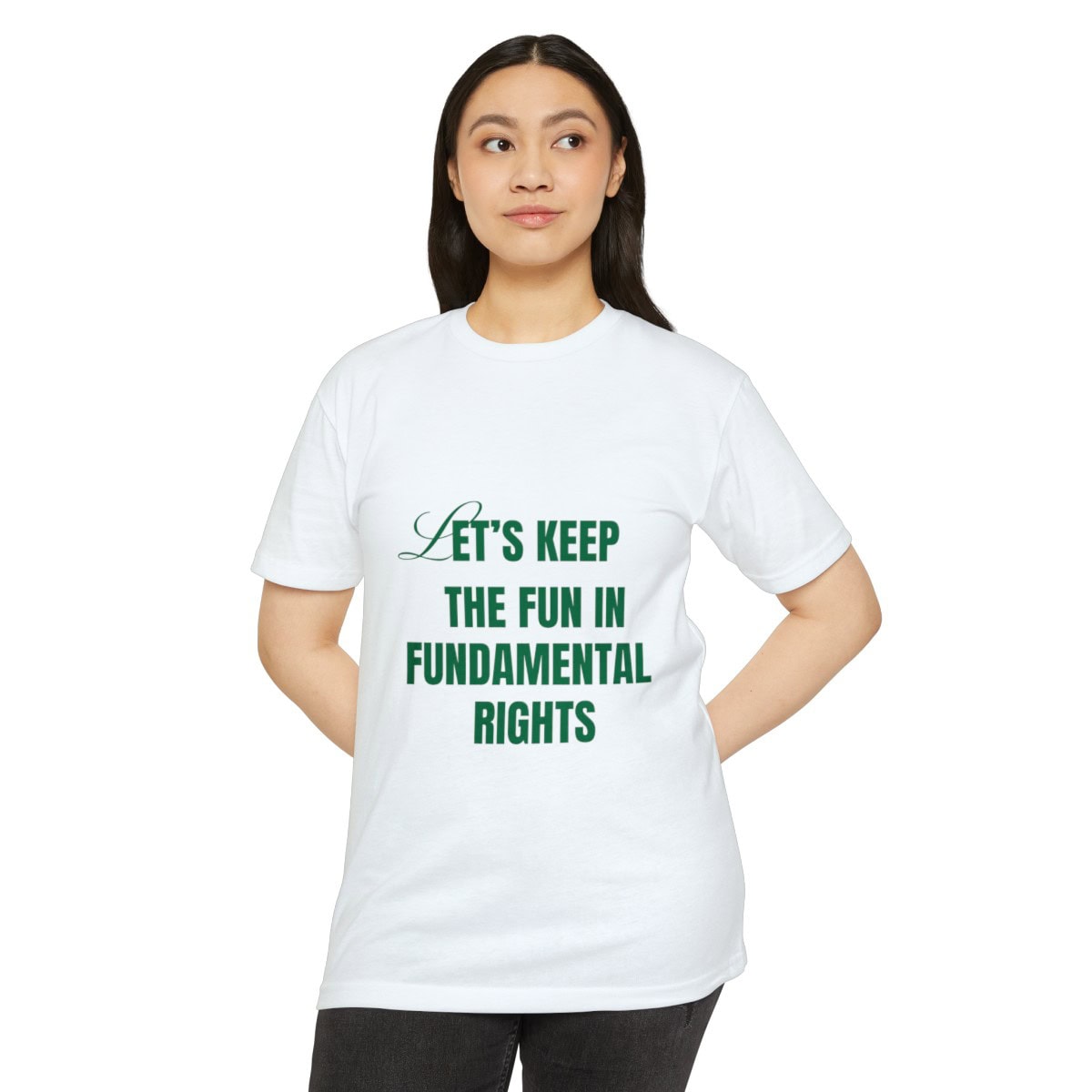 Let's keep the fun in fundamental rights: Unisex CVC Jersey T-shirt - Image 5
