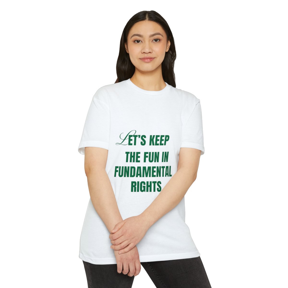 Let's keep the fun in fundamental rights: Unisex CVC Jersey T-shirt - Image 7