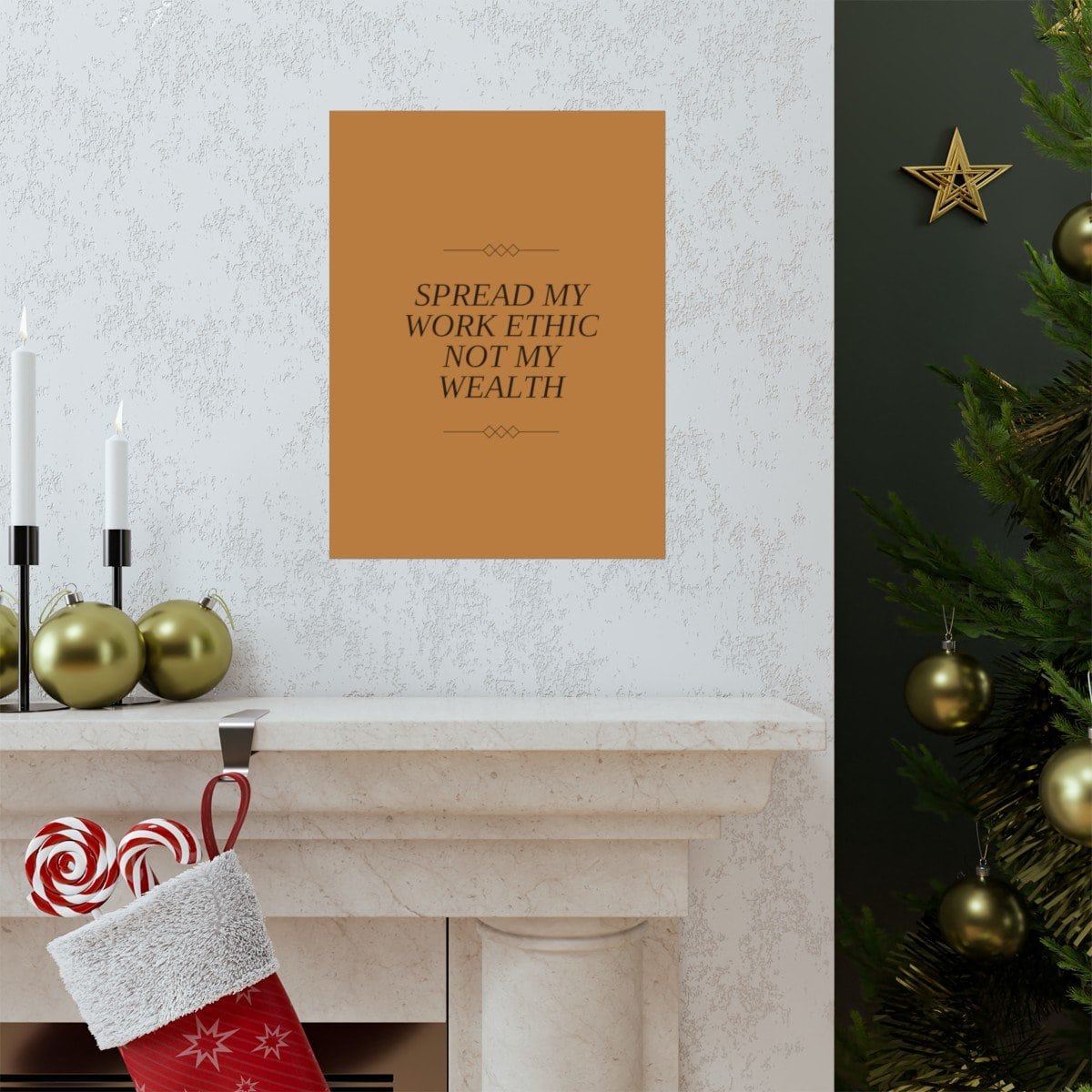 Spread my work ethic, not my wealth: Yellow Vertical Poster - Image 23