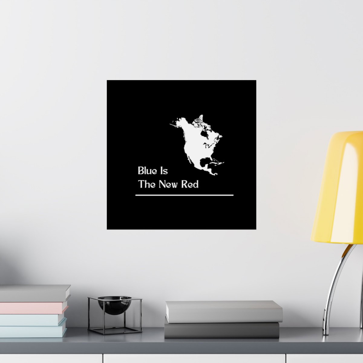 Blue is The New Red: Black Vertical Poster - Image 8