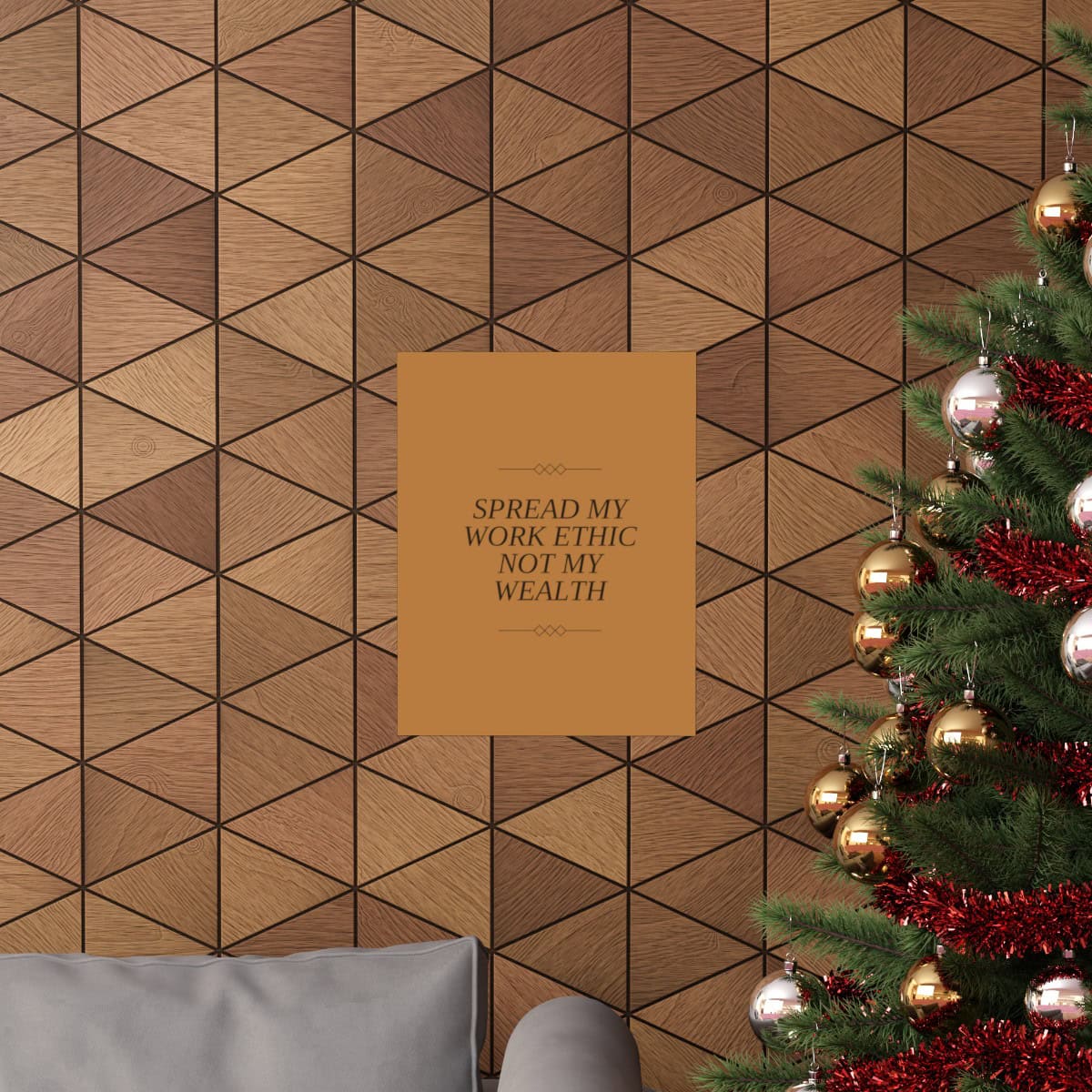 Spread my work ethic, not my wealth: Yellow Vertical Poster - Image 36