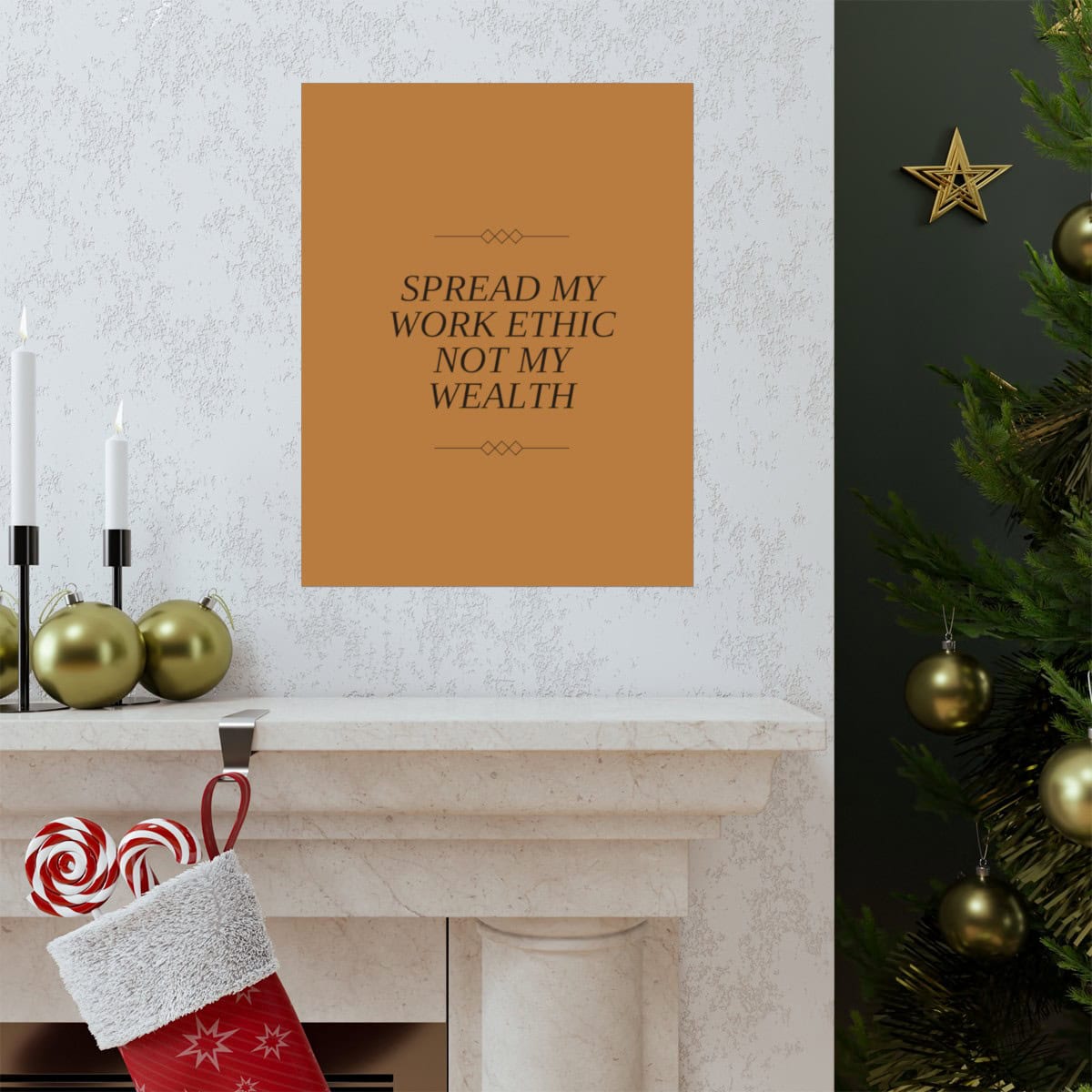 Spread my work ethic, not my wealth: Yellow Vertical Poster - Image 39