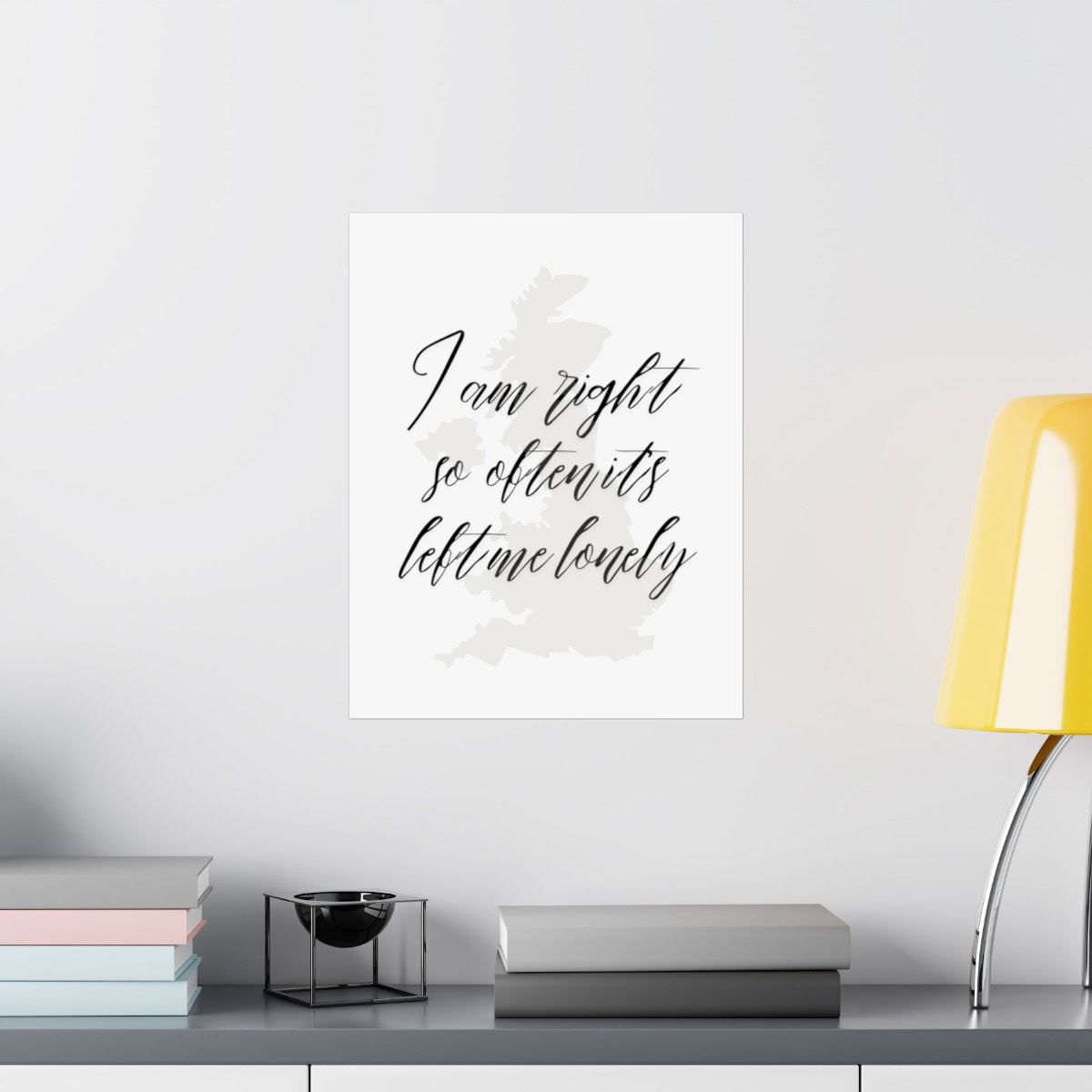 I'm Right so often it's Left me lonely: White Vertical Posters