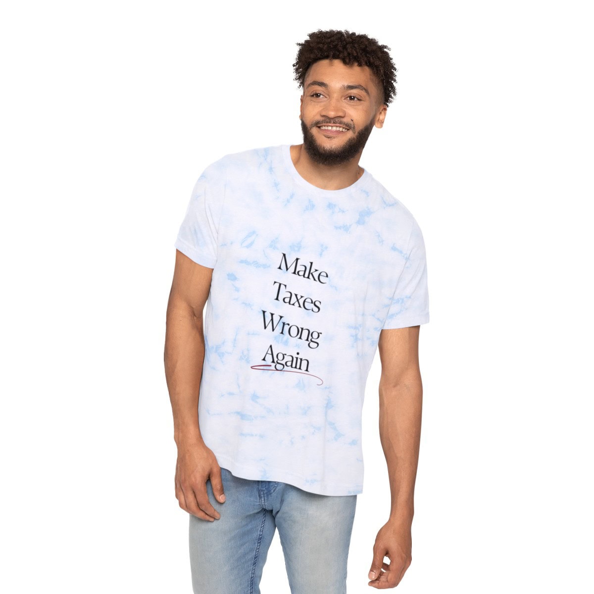 Make Taxes Wrong Again - Unisex Tie-Dyed T-Shirt - Image 4