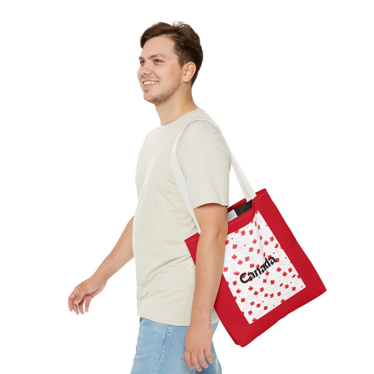Canada (Red & White Maple Leaf) - Tote Bag (AOP) 35 Canada (Red & White Maple Leaf) - Tote Bag (AOP) - Image 35