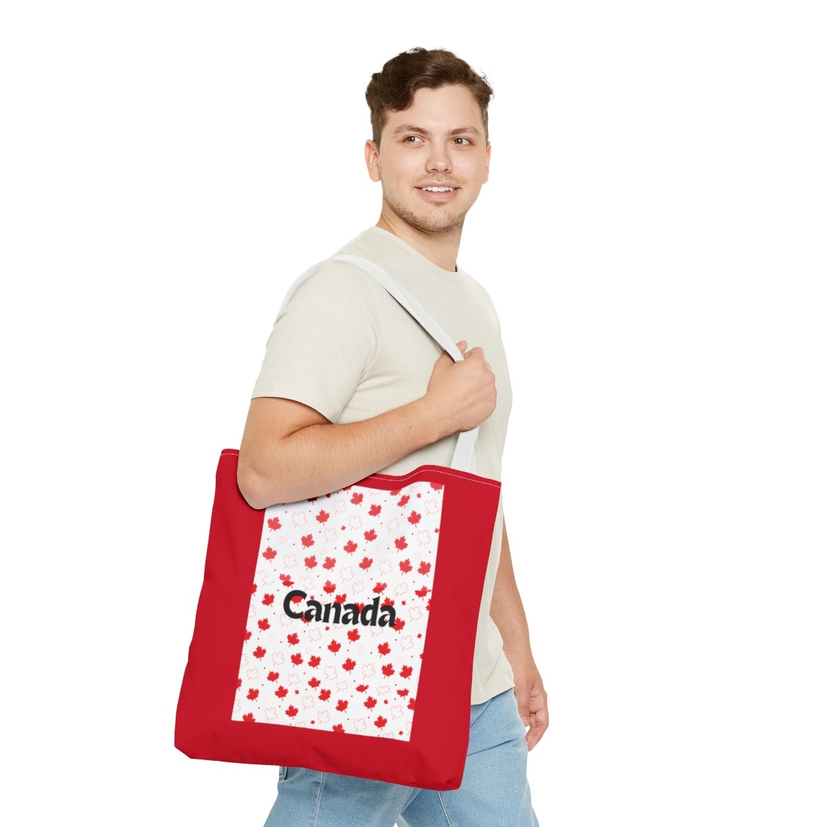 Canada (Red & White Maple Leaf) - Tote Bag (AOP) 39 Canada (Red & White Maple Leaf) - Tote Bag (AOP) - Image 39