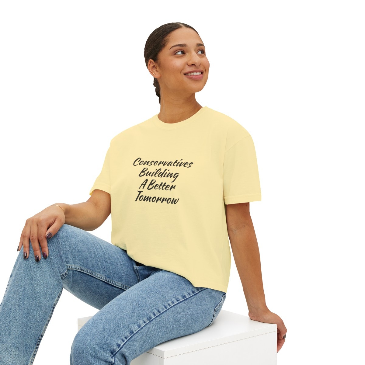 Conservatives Building A better Tomorrow: Women's Boxy Tee 7 Conservatives Building A better Tomorrow: Women's Boxy Tee - Image 7
