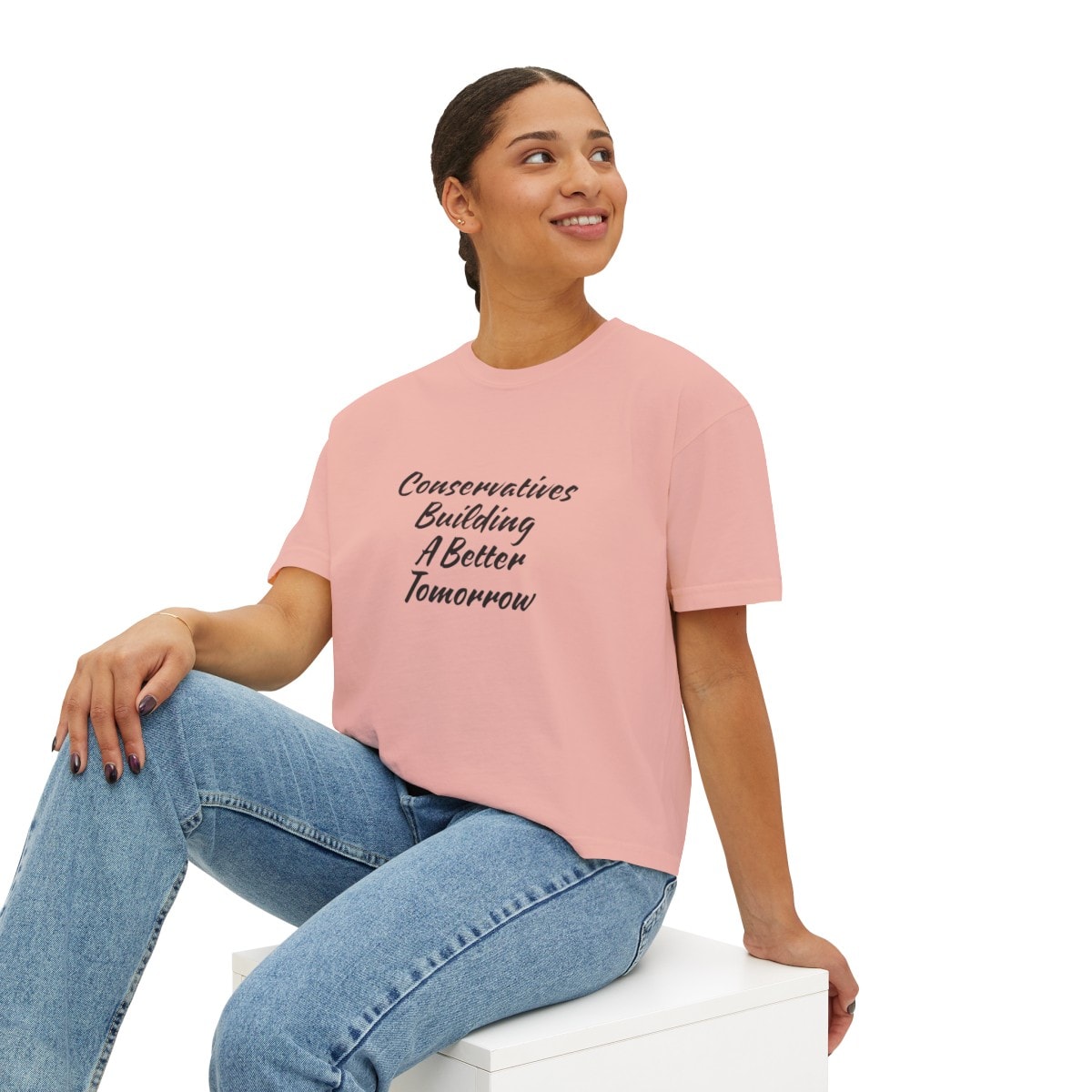Conservatives Building A better Tomorrow: Women's Boxy Tee 1 Conservatives Building A better Tomorrow: Women's Boxy Tee