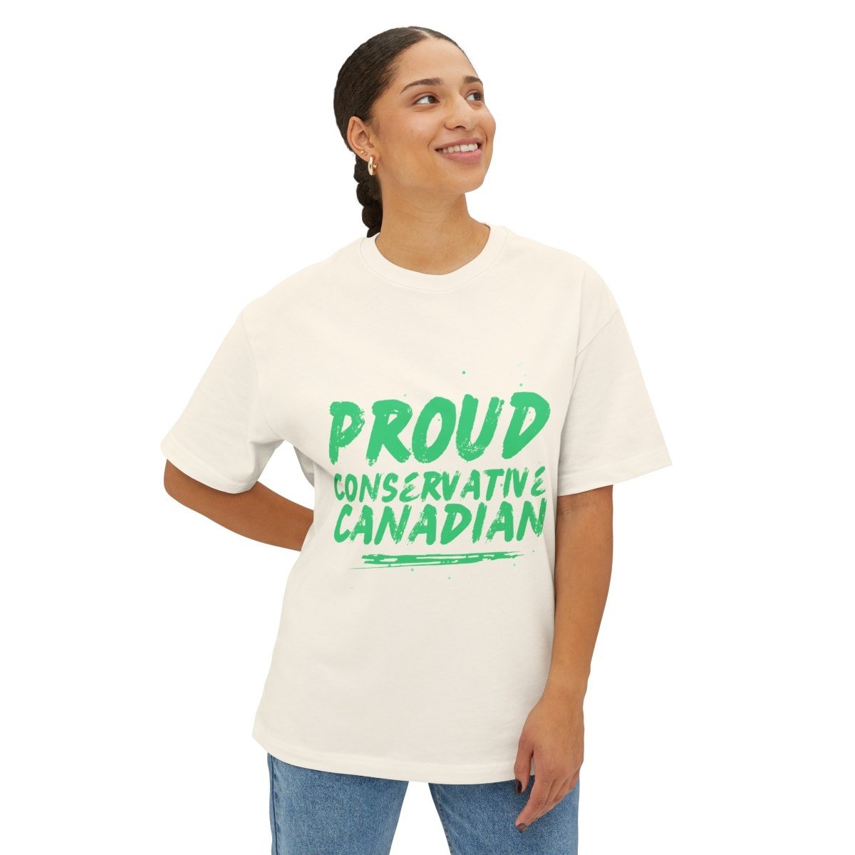 Proud Conservative Canadian: Unisex Oversized Boxy Tee 3 Proud Conservative Canadian: Unisex Oversized Boxy Tee - Image 3