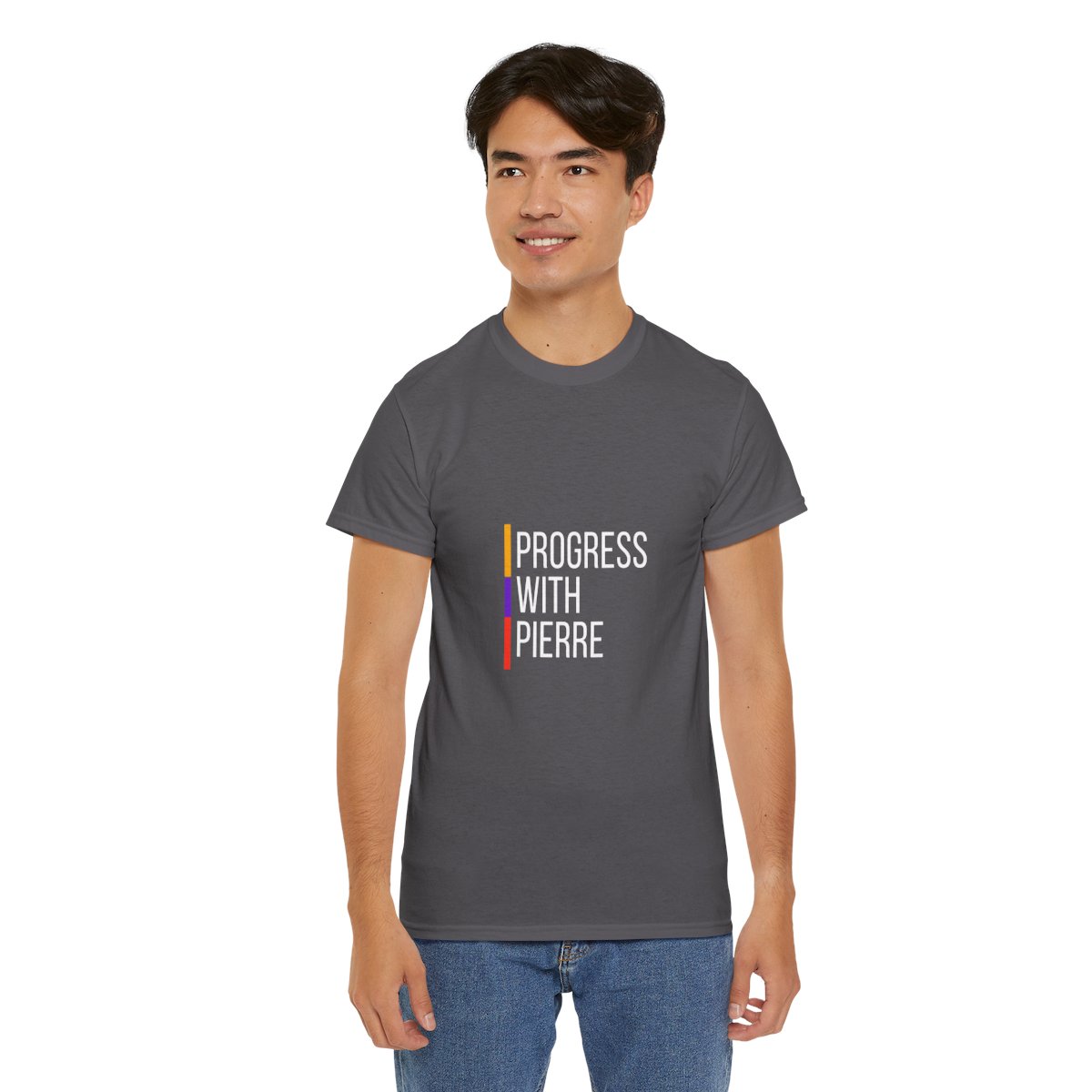 Progress with Pierre - Unisex Heavy Cotton Tee - Image 22