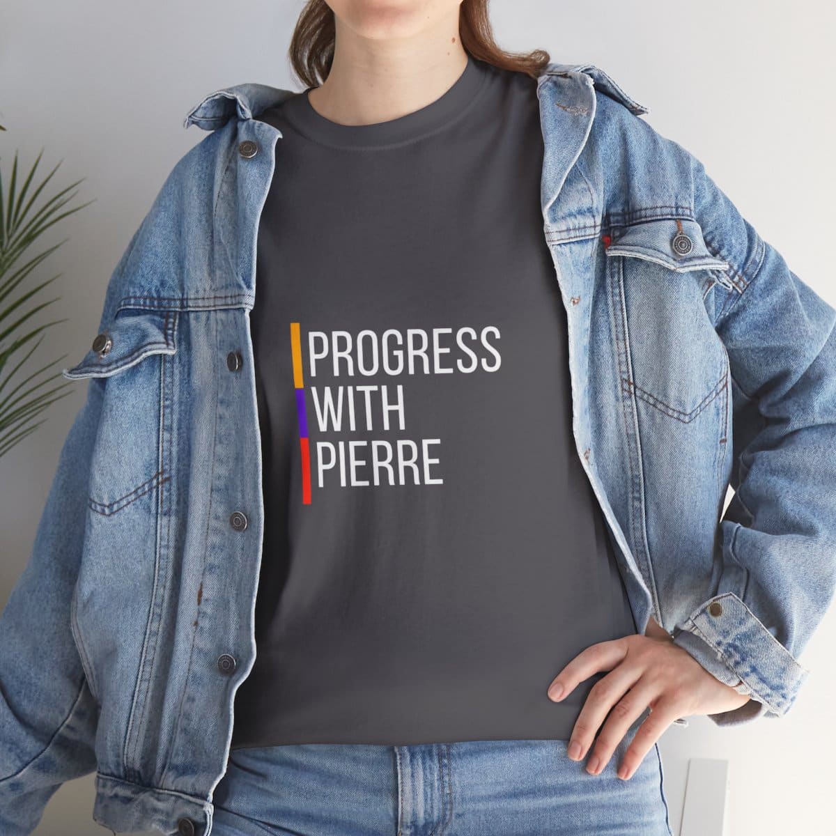 Progress with Pierre - Unisex Heavy Cotton Tee - Image 24