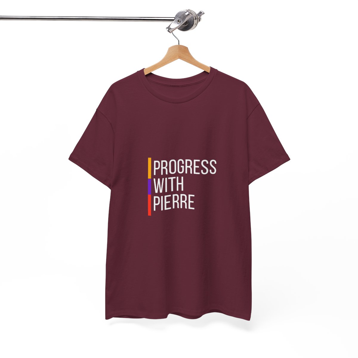 Progress with Pierre - Unisex Heavy Cotton Tee - Image 35