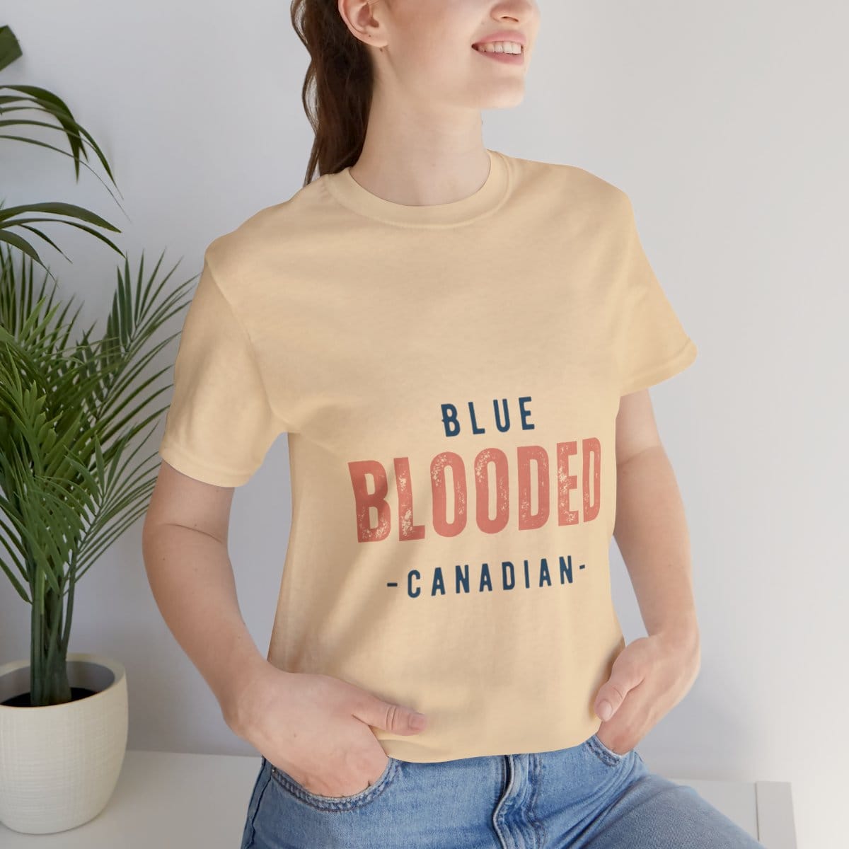 Blue Blooded Canadian - Unisex Short Sleeve Tee 1 Blue Blooded Canadian - Unisex Short Sleeve Tee