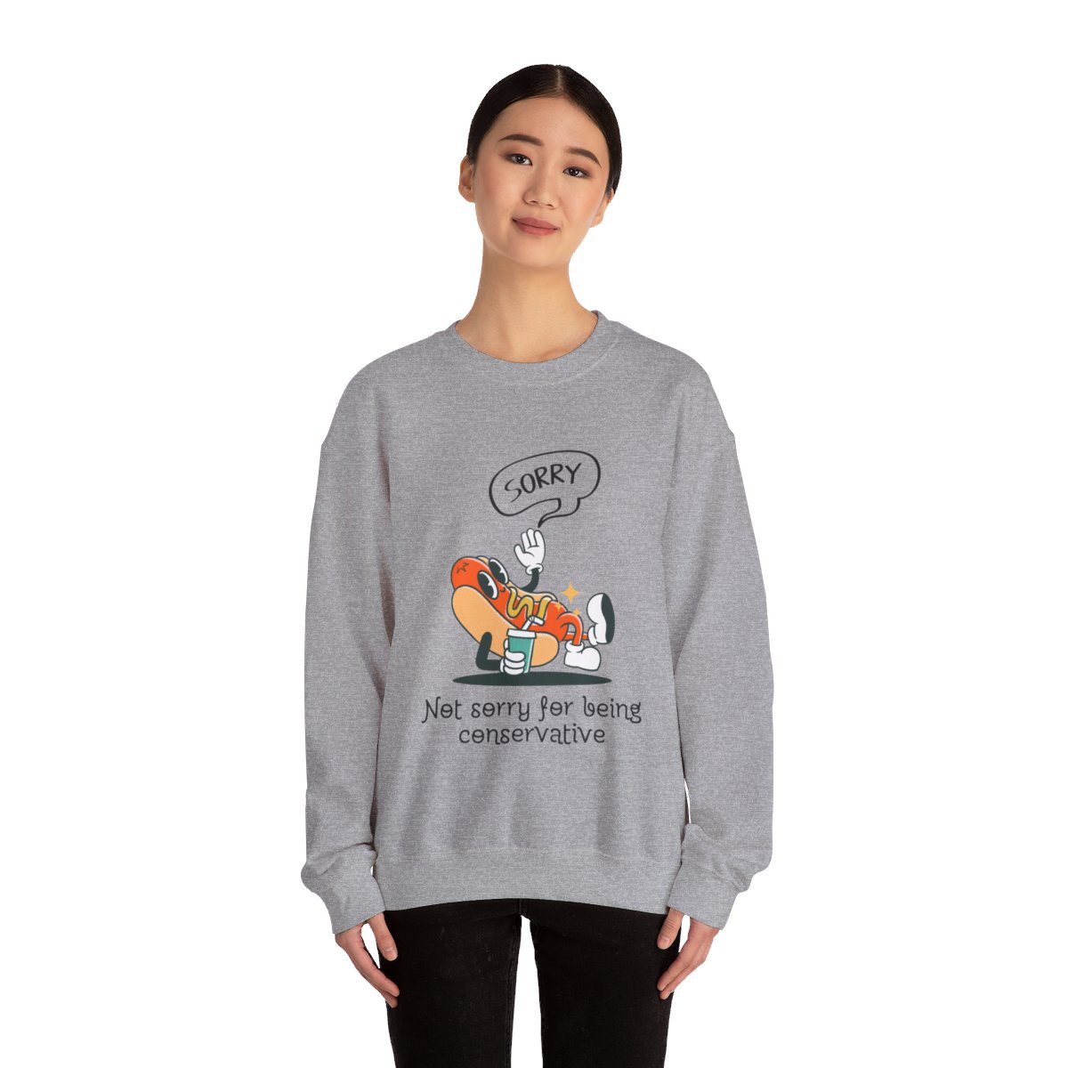 Sorry, Not Sorry For Being Conservative - Unisex Heavy Blend™ Crewneck Sweatshirt - Image 16