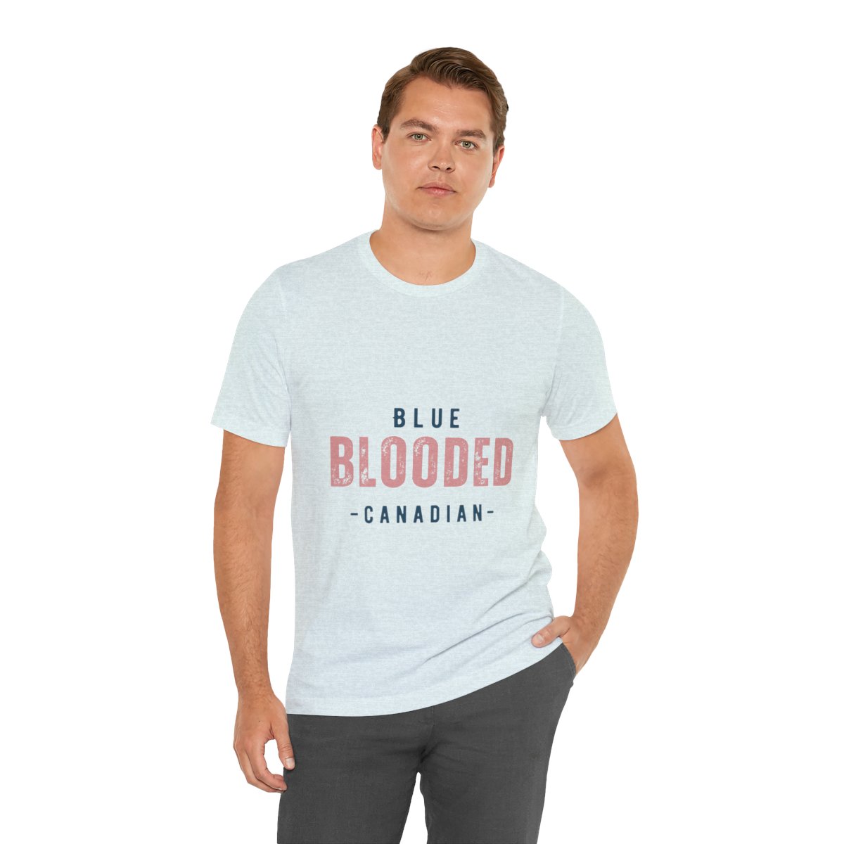 Blue Blooded Canadian - Unisex Short Sleeve Tee 44 Blue Blooded Canadian - Unisex Short Sleeve Tee - Image 44