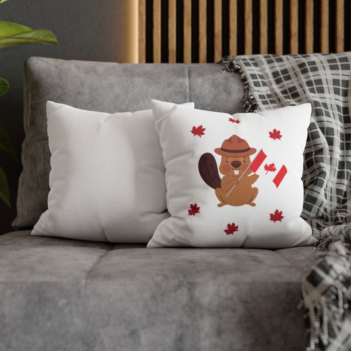 Canada Flag - Spun Polyester Square Pillowcase - Image 14