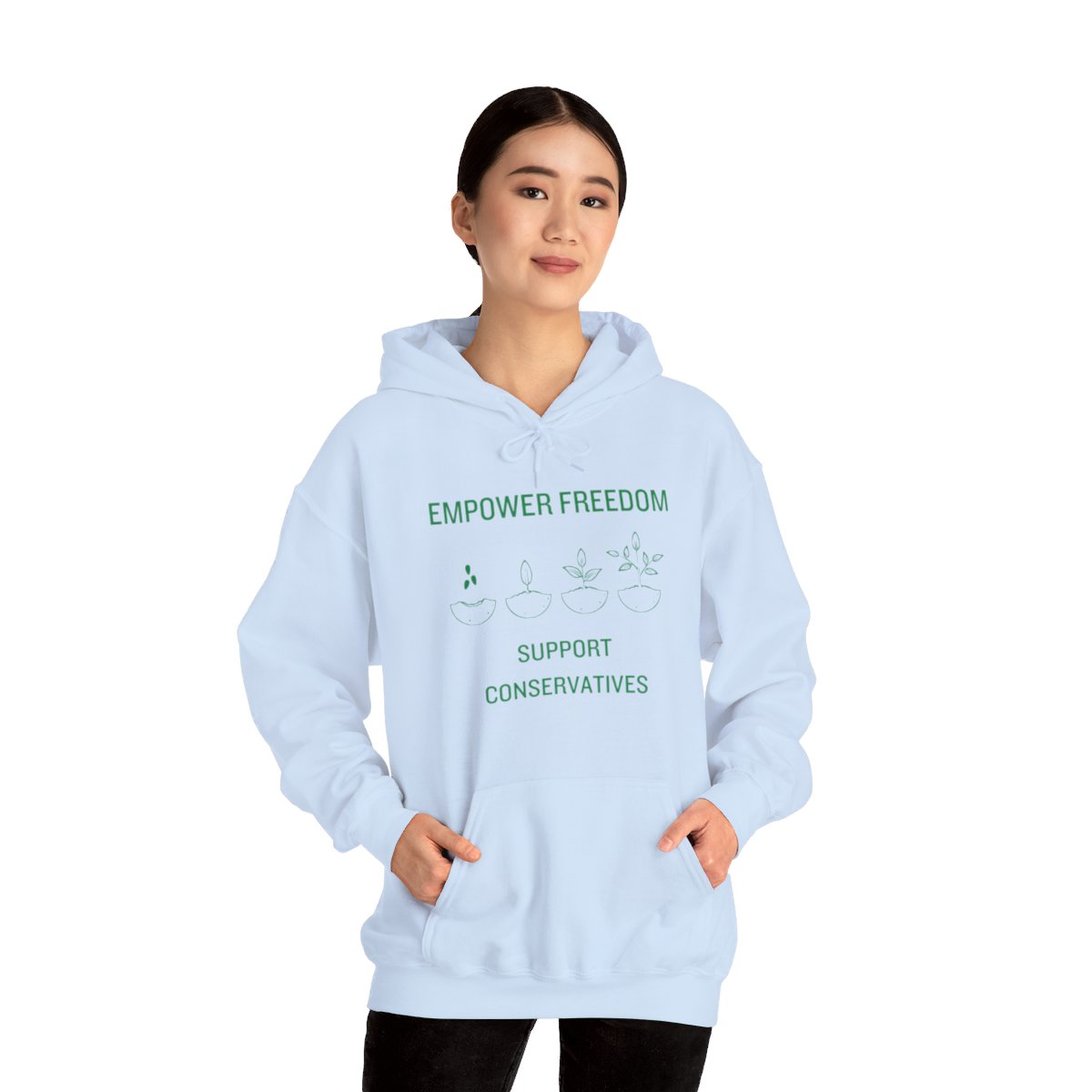 Empower Freedom Support Conservative - Unisex Heavy Blend™ Hooded Sweatshirt - Image 33