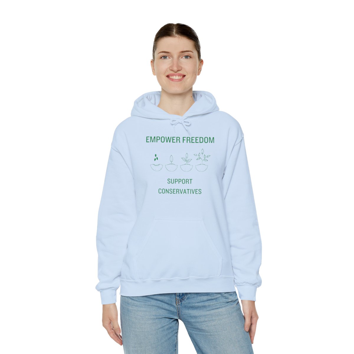 Empower Freedom Support Conservative - Unisex Heavy Blend™ Hooded Sweatshirt - Image 35
