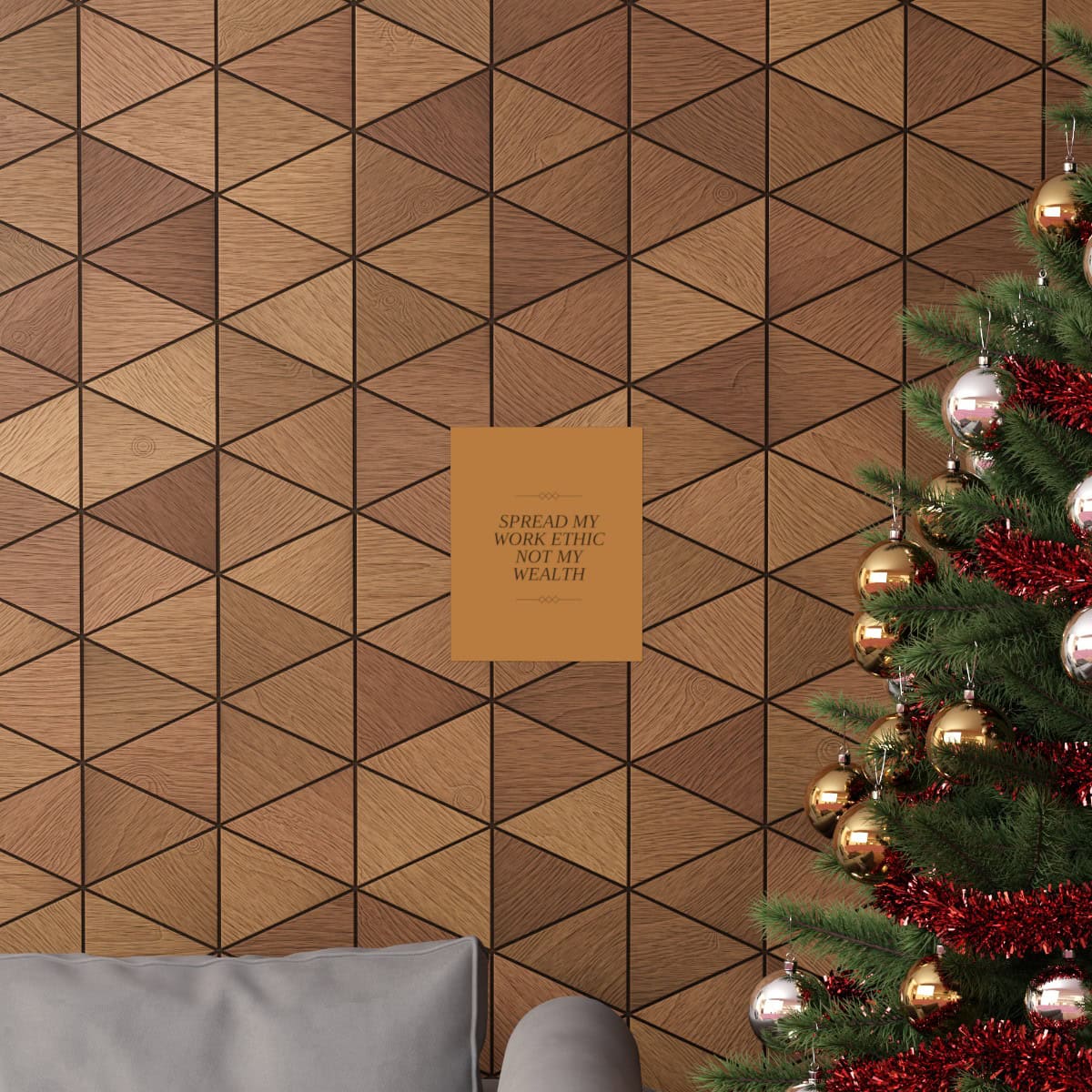 Spread my work ethic, not my wealth: Yellow Vertical Poster - Image 12