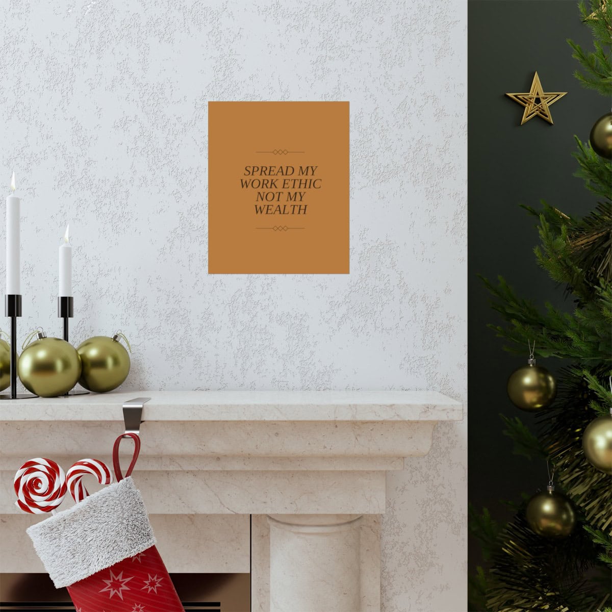 Spread my work ethic, not my wealth: Yellow Vertical Poster - Image 15