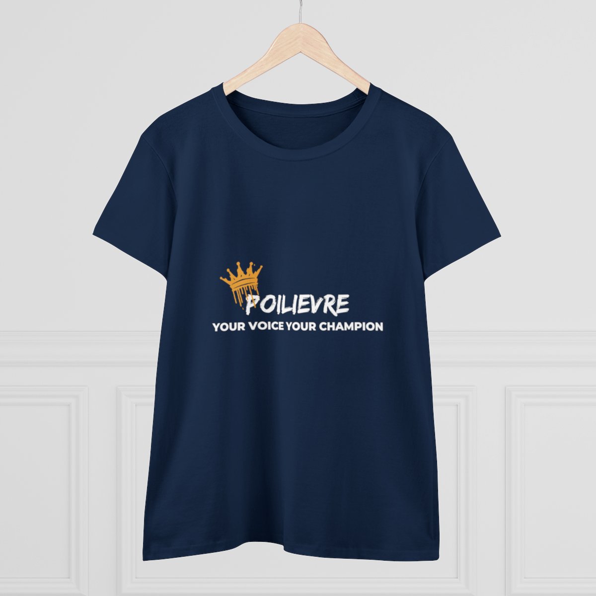 Poilievre, Your Voice, Your Champion: Women's Midweight Cotton Tee 9 Poilievre, Your Voice, Your Champion: Women's Midweight Cotton Tee - Image 9